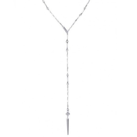 Stella & dot Bianca silver lariat necklace - Picture 1 of 2